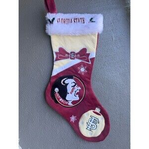 Florida State Noles Christmas Stocking 18’ Fine Quality Embroidered
